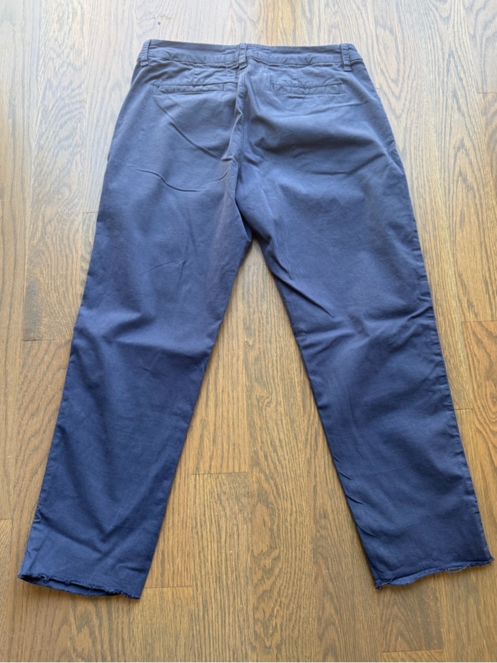 Frank & Eileen Navy Blend Straight Leg Pants 97% Cotton Classic Minimalist Sz 4 - Picture 3 of 9